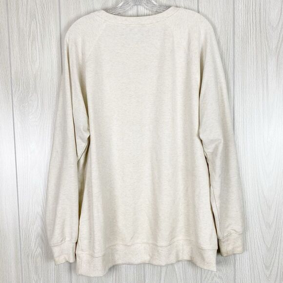 Wildfox | Cream & Pink Leopard Print Lip Sweater Size Medium - Picture 2 of 8